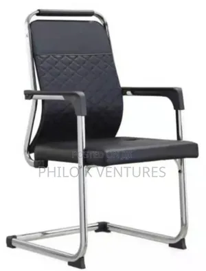 Leather and Metal Visitors Chair