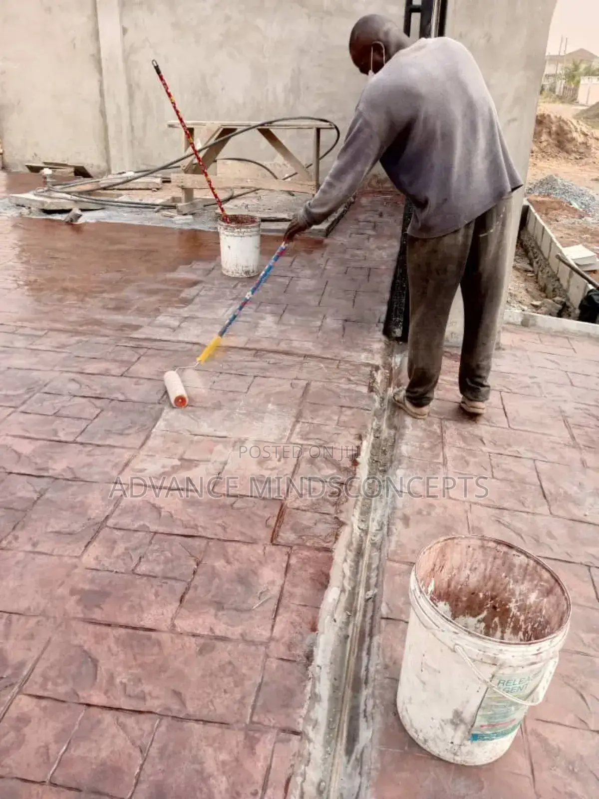 Stamp Decorative Floor Design ( Small Ashlar)
