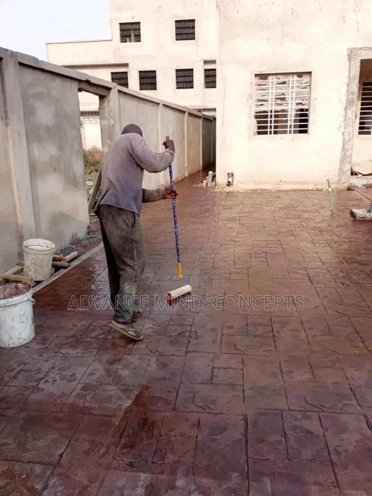 Stamp Decorative Floor Design ( Small Ashlar)