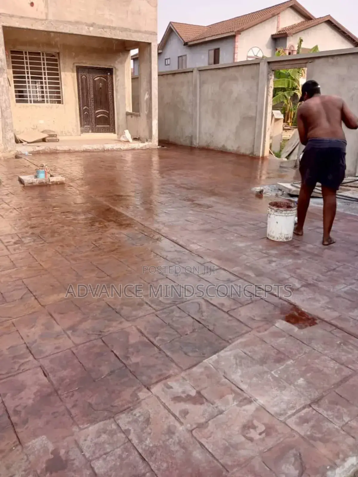 Stamp Decorative Floor Design ( Small Ashlar)