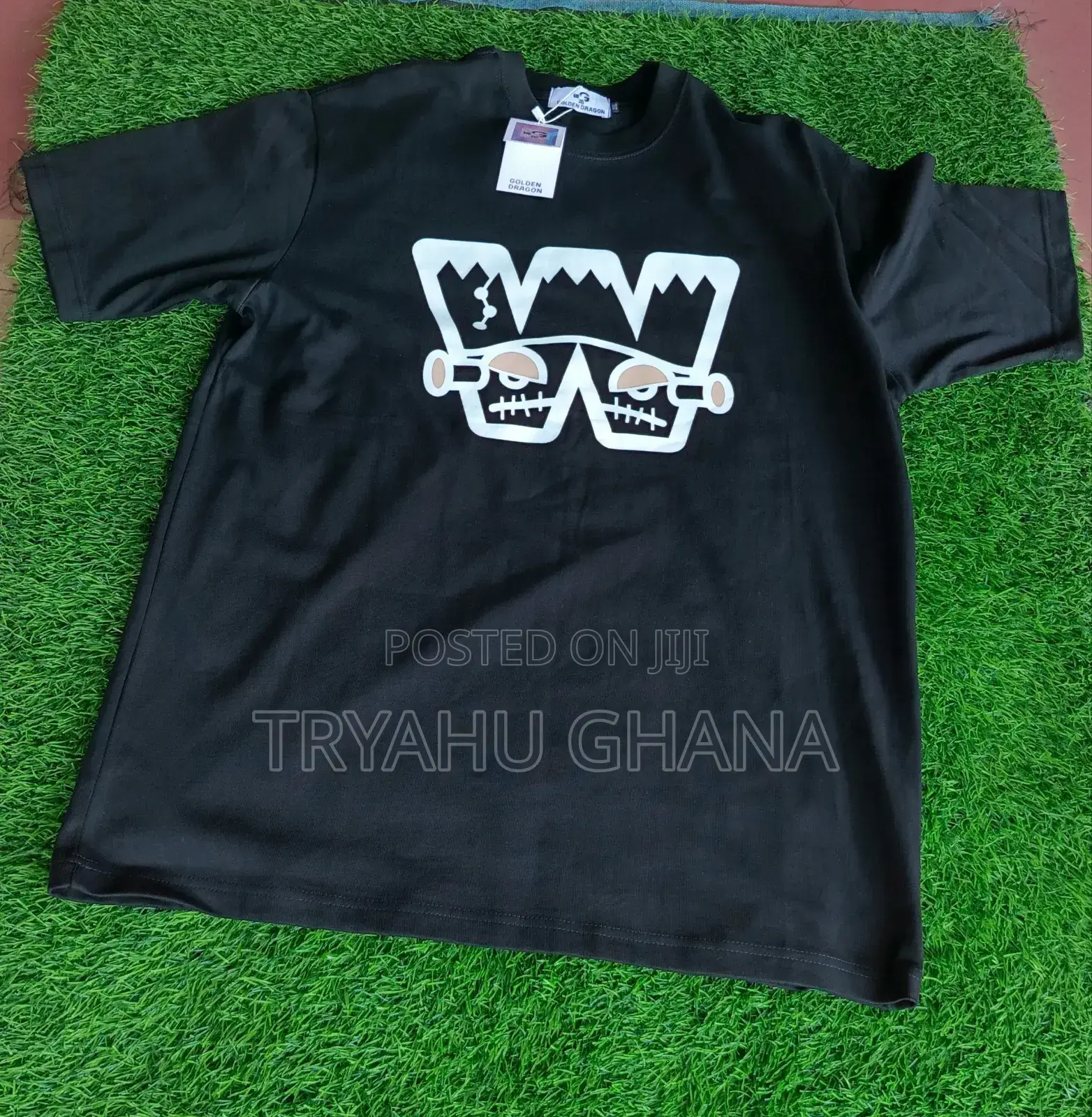 Original Quality Pure Black Round Neck T-Shirts for Sale