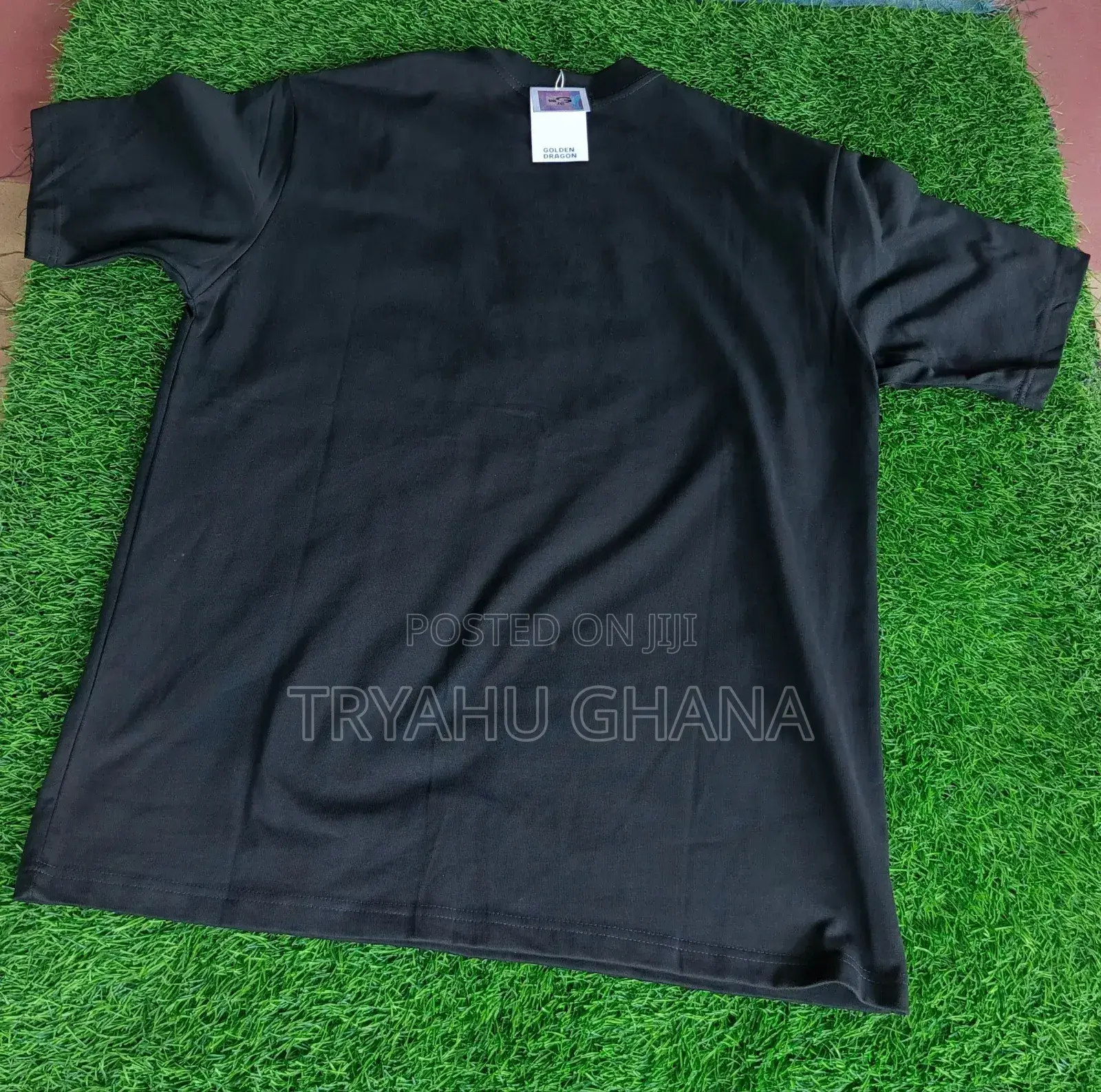 Original Quality Pure Black Round Neck T-Shirts for Sale