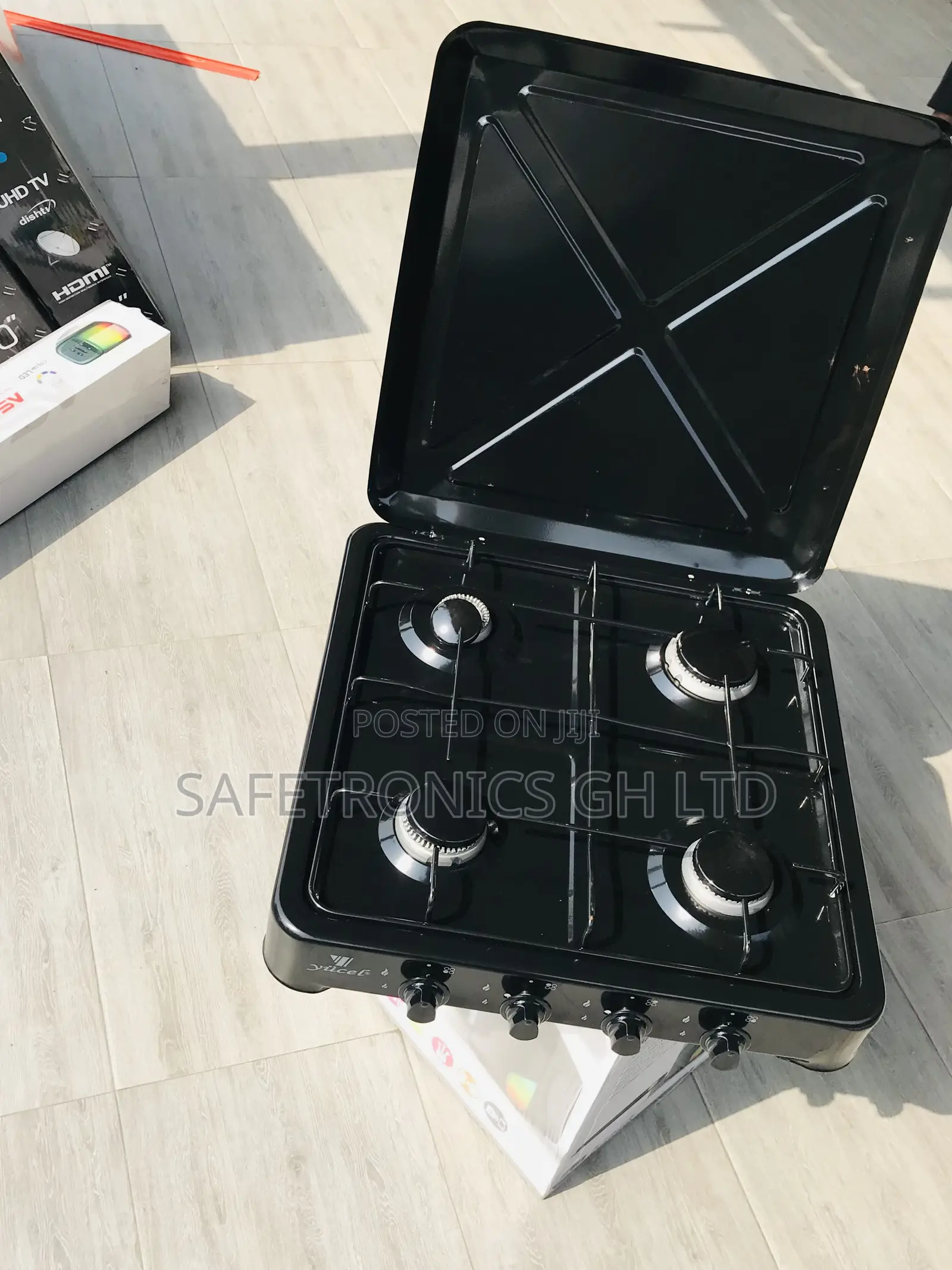 Shop Quality Yucel Black 4 Gas Burner Tabletop