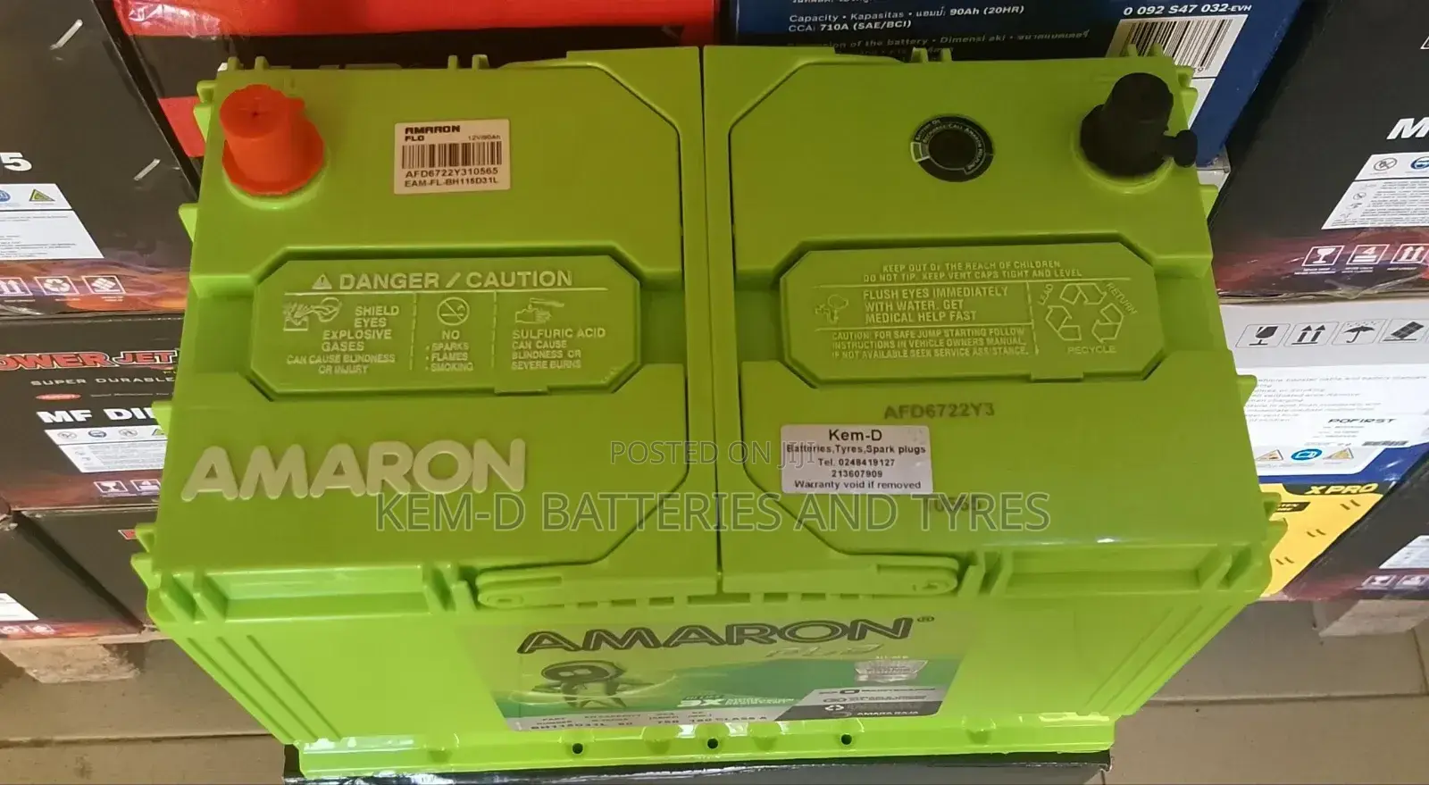 17 Plates Amaron Battery - 105d31l 105d31r + Free Delivery