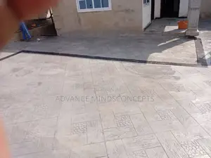 Square Wood ( Silver) Stamp Concrete