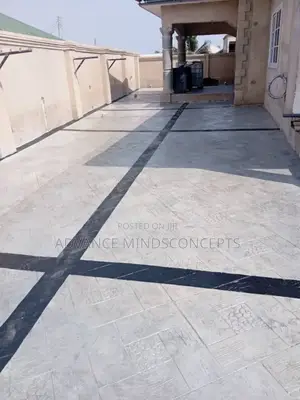 Square Wood ( Silver) Stamp Concrete