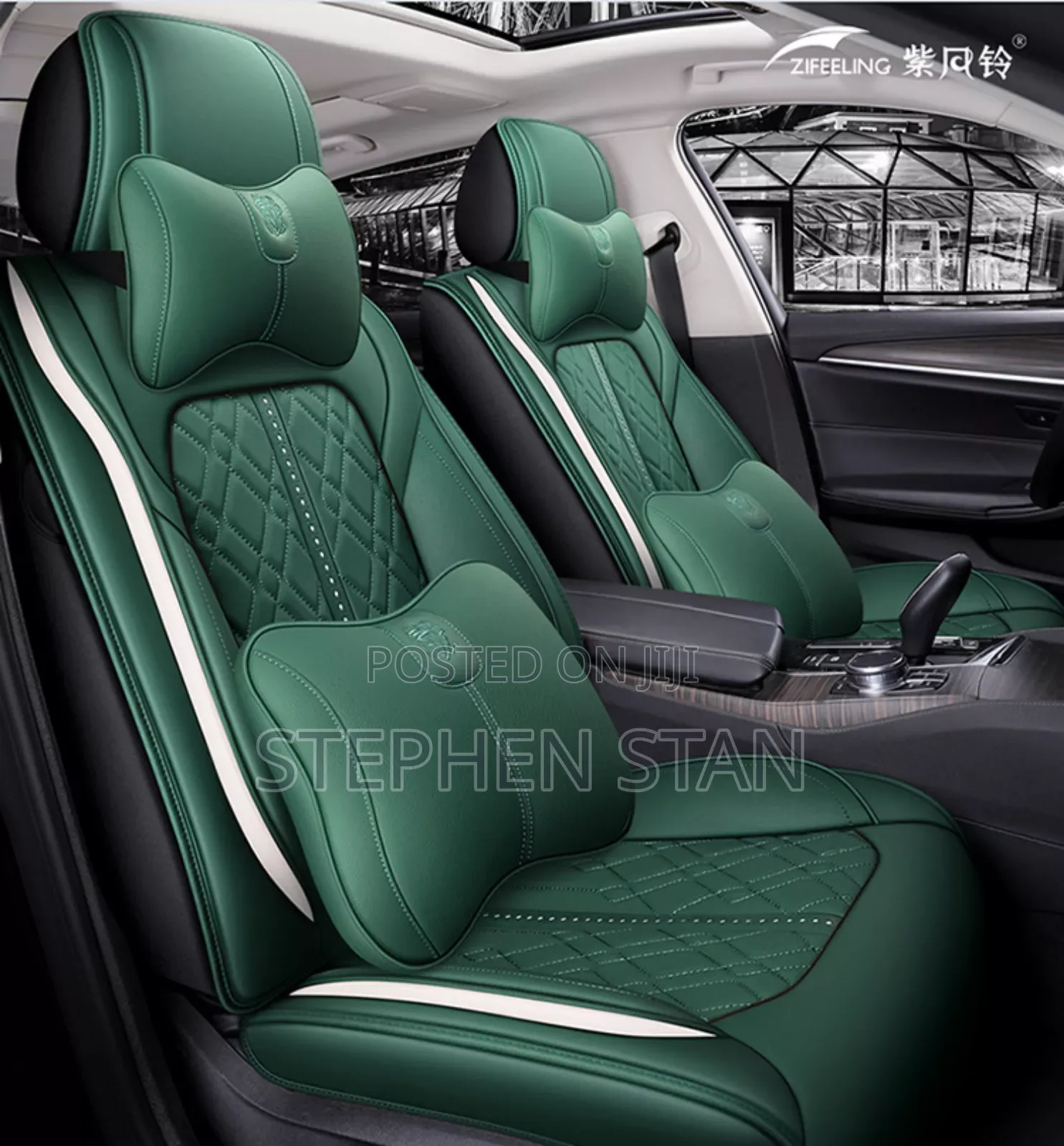 Original Foreign Unique Green Car Seat Cover Premium Package