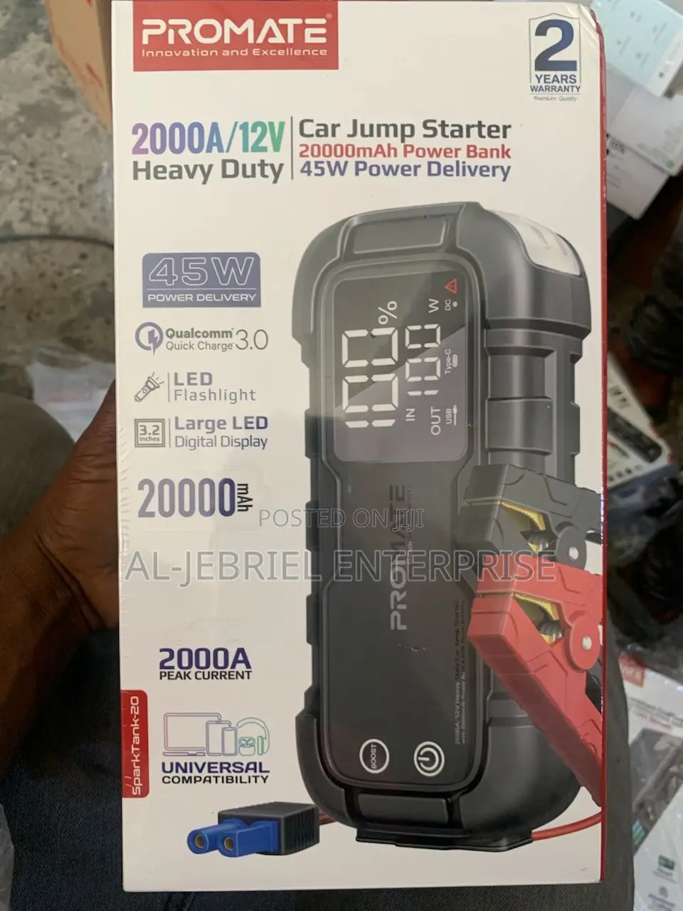 Promate Car Jump Starter 2000a 12v