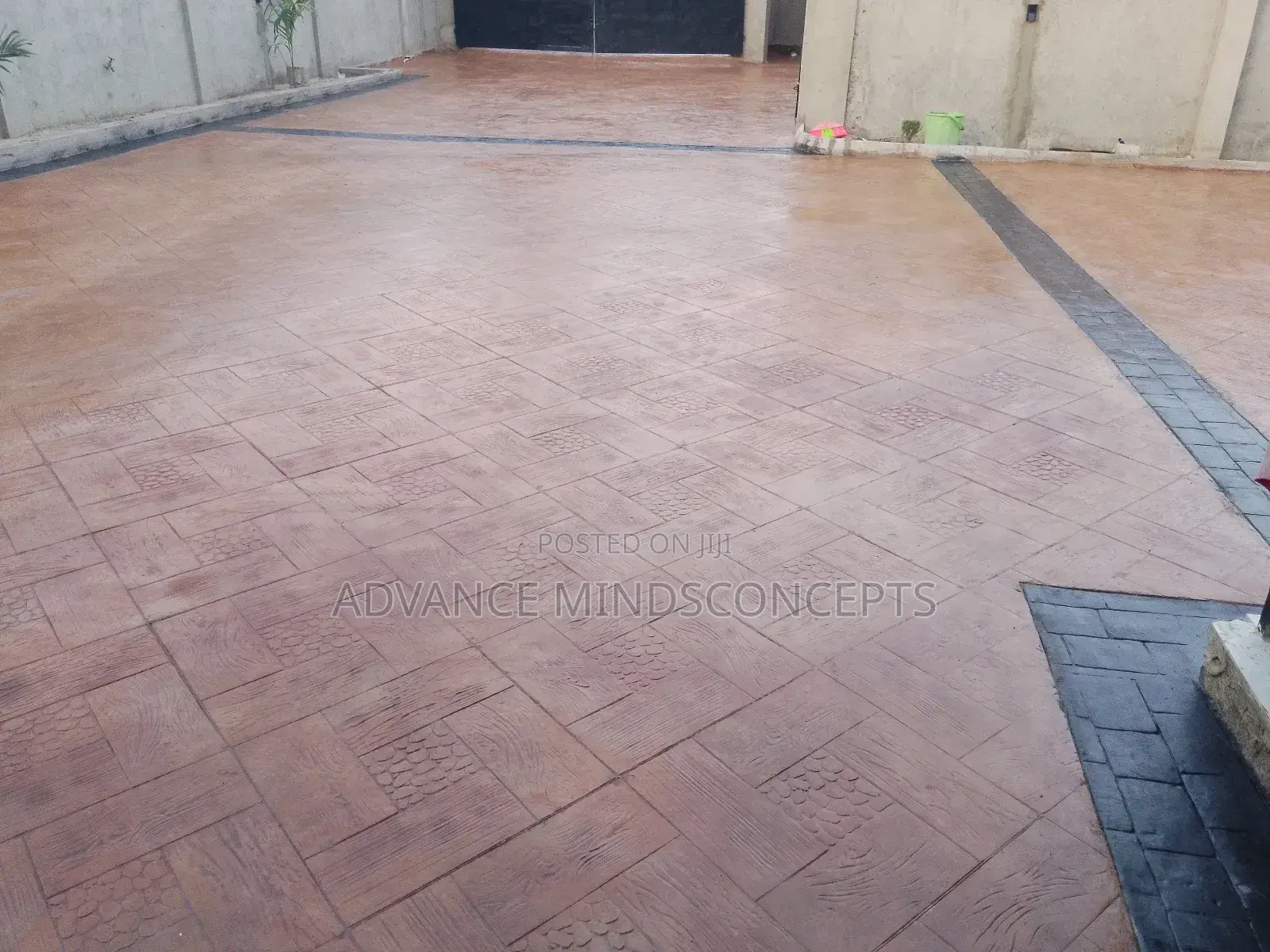 Concrete Stamp Design ( Terracotta With Black)