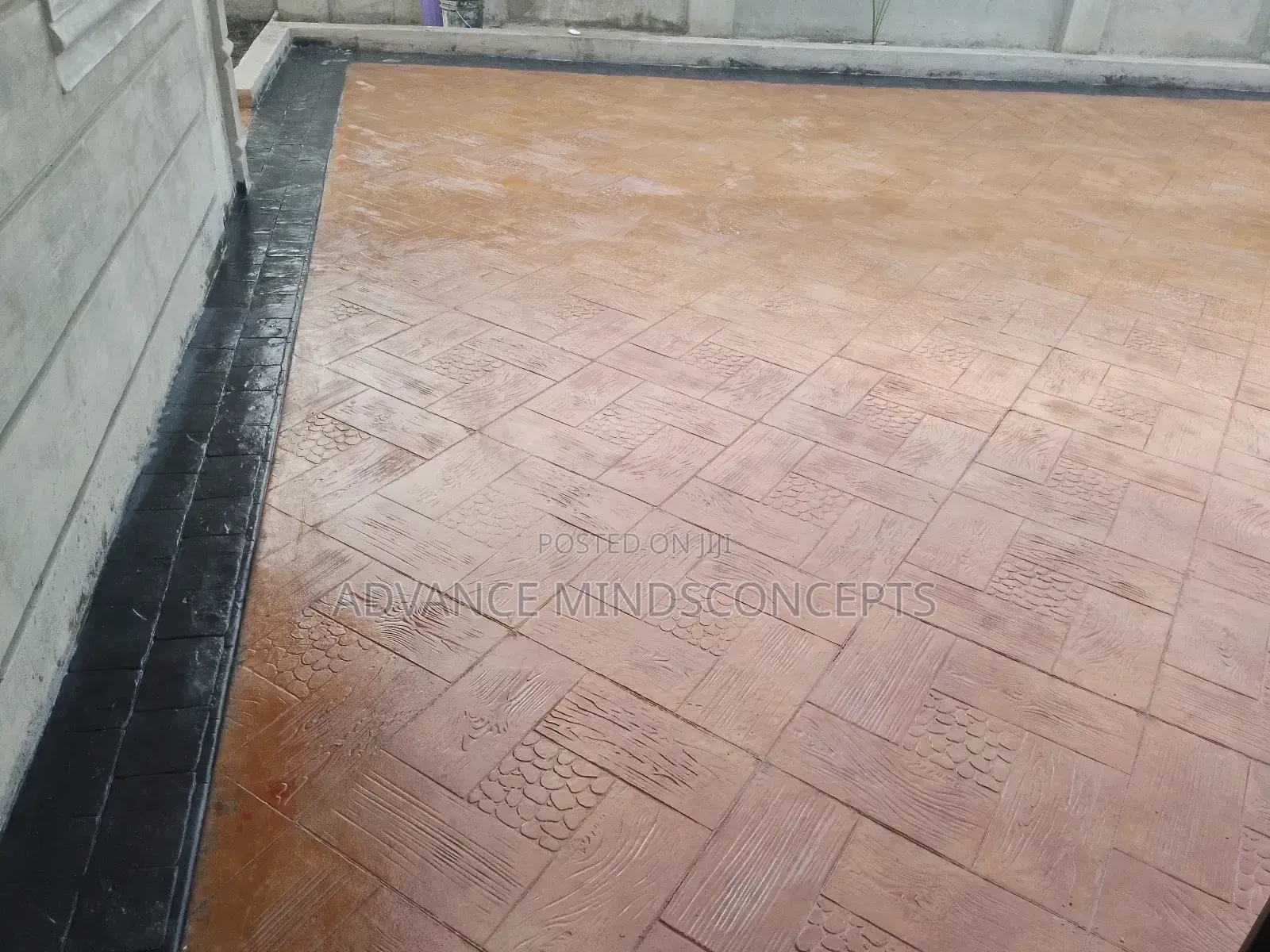 Concrete Stamp Design ( Terracotta With Black)