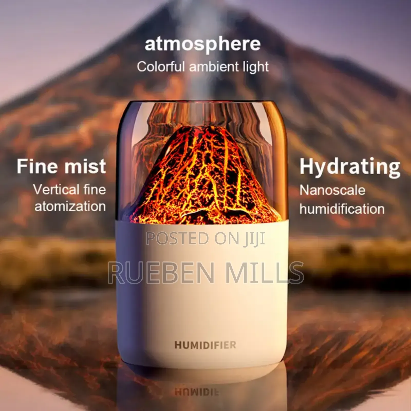Coraltribe Plastic Volcano Design Diffuser Humidifier