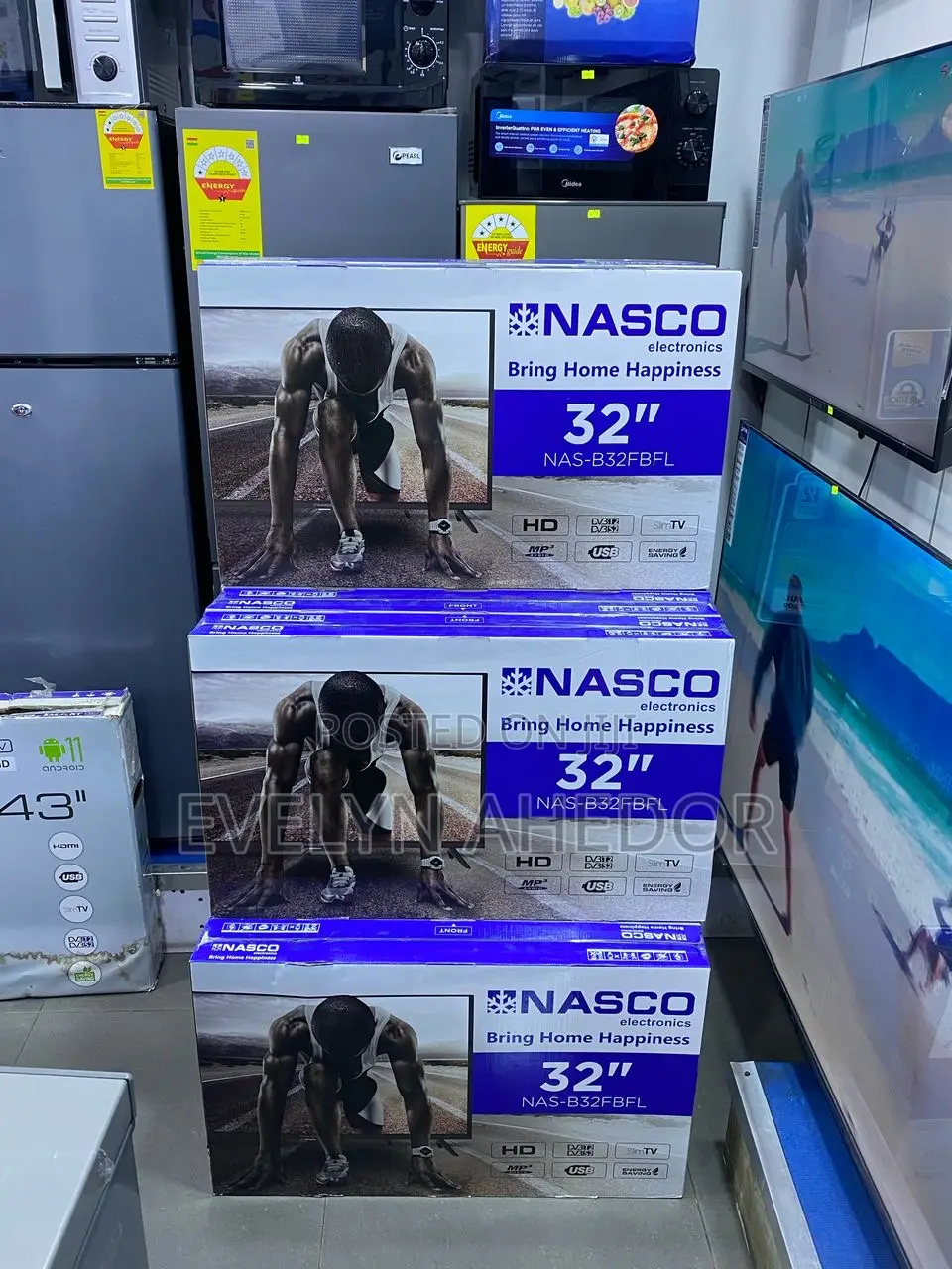 Nasco 32 Inches Digital Satellite Tv With Wall Mount Availab