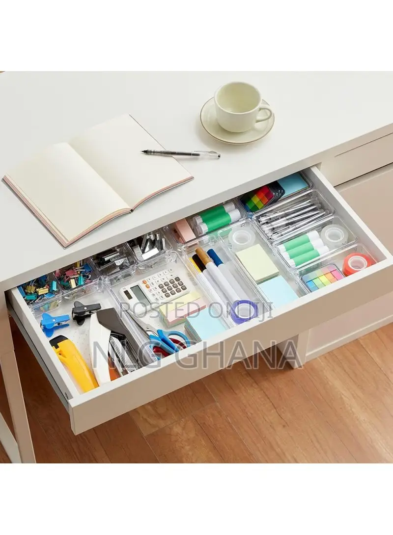16pcs / Set Non-Slip Transparent Pet Storage Box for Drawers