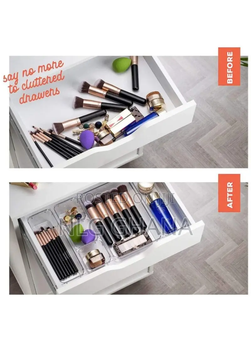 16pcs / Set Non-Slip Transparent Pet Storage Box for Drawers