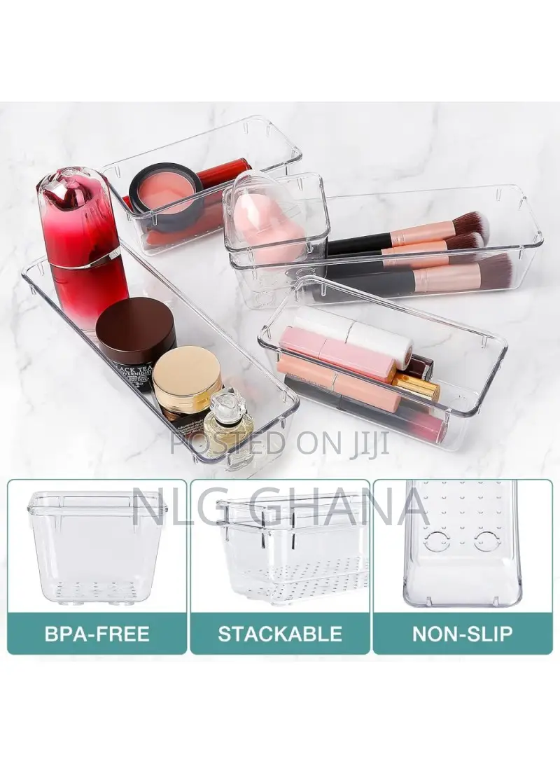 16pcs / Set Non-Slip Transparent Pet Storage Box for Drawers