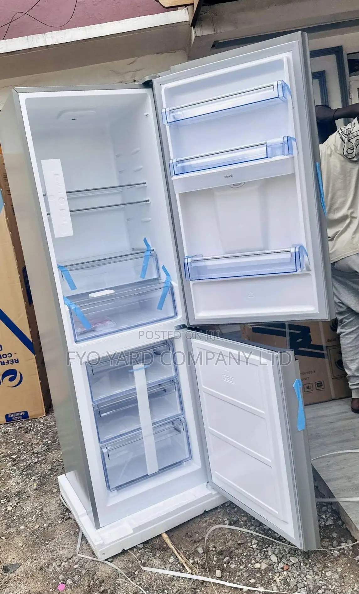 Fast Cooling Pearl Double Door Dispenser Fridge