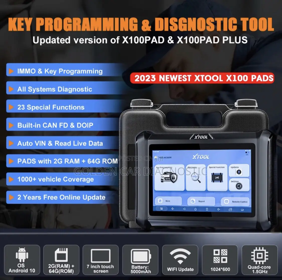 Xtool X100 Pad S Obd2 Car Diagnostic Scanner