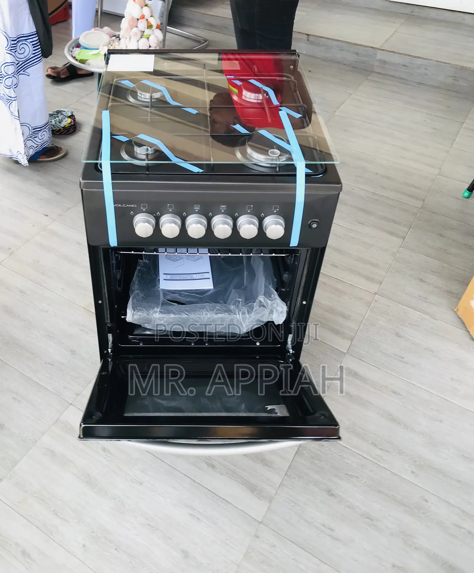 New 50x50 Gas Oven 4 Burner(Black)