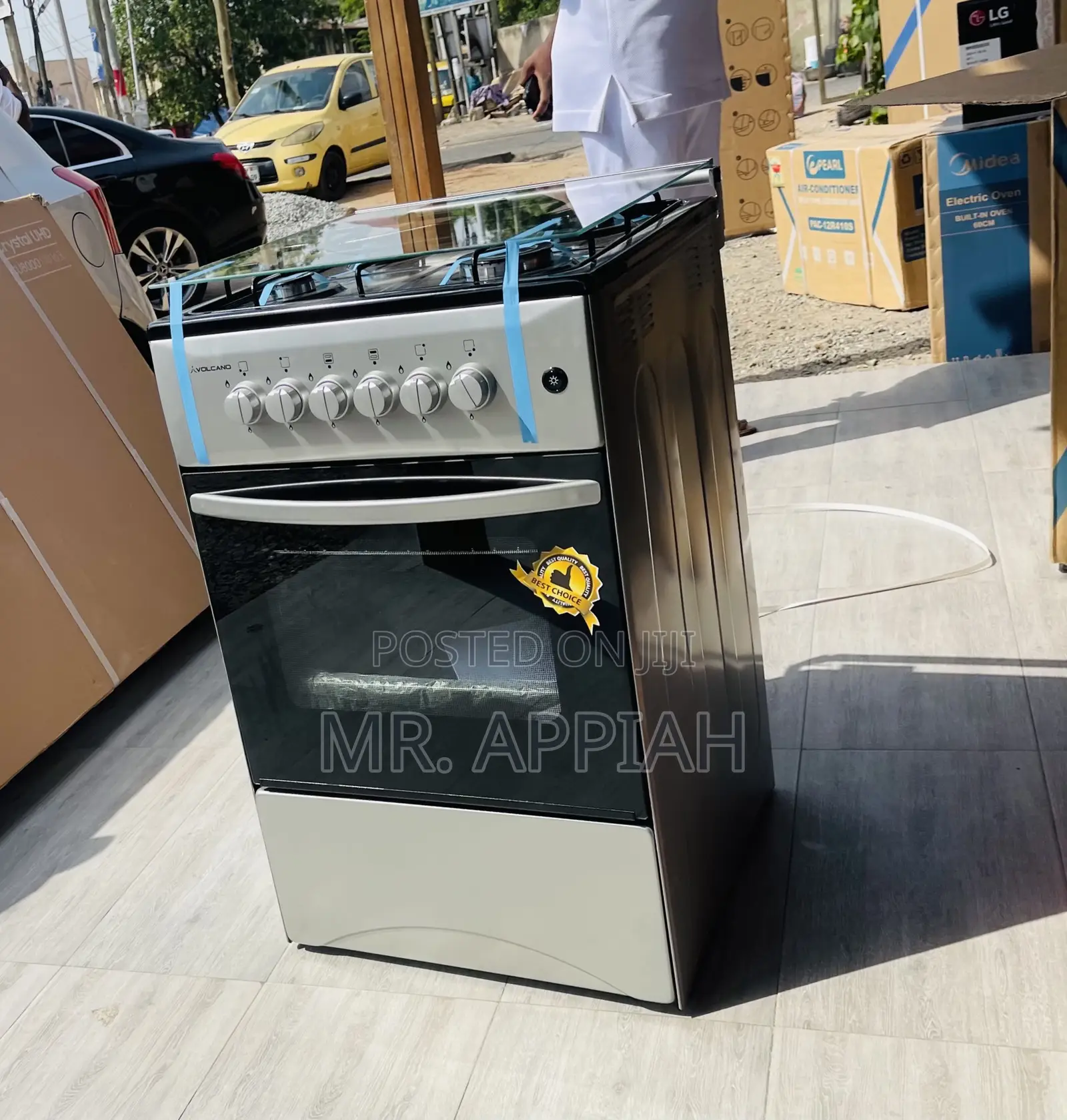 Authentic Volcano 50x50 Gas Oven 4 Euro Burner(Gray).