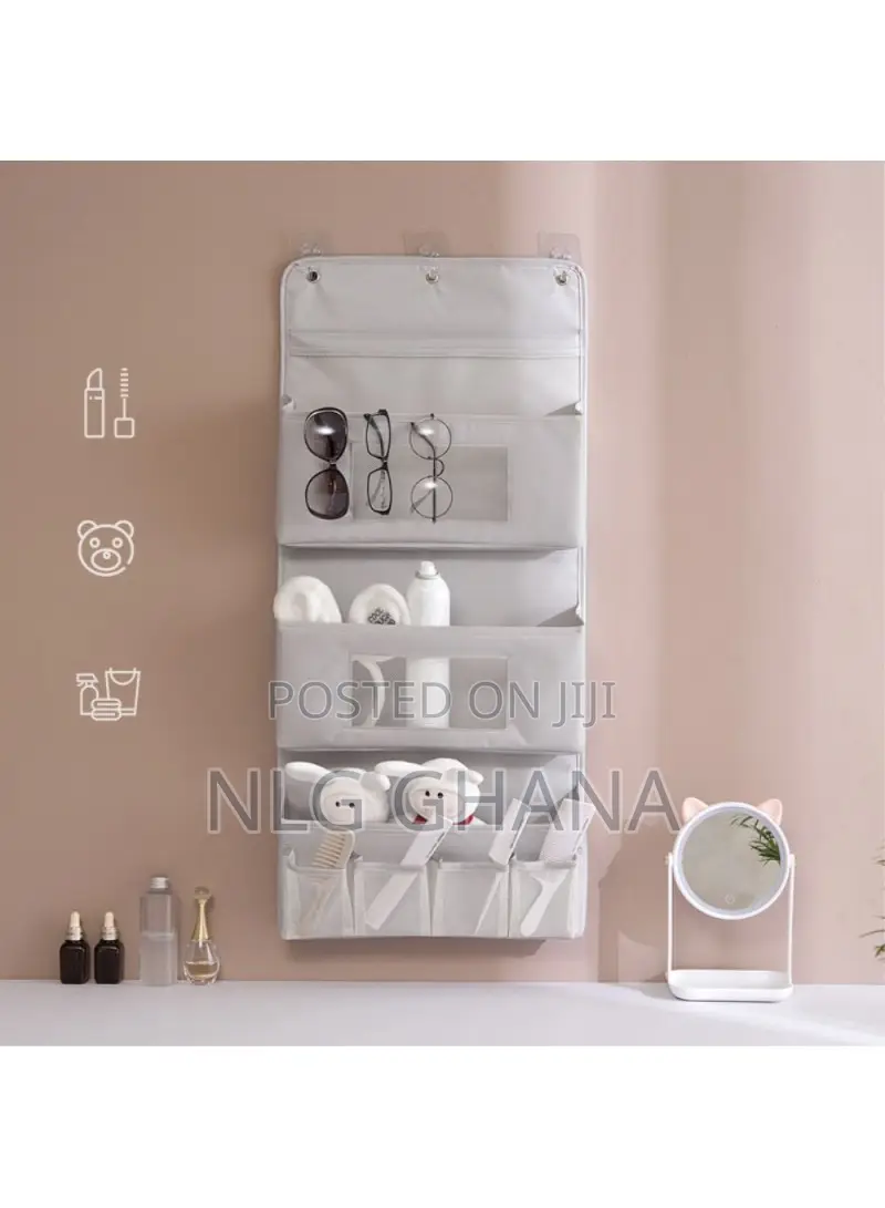 3-Layer Storage Bag 600D Oxford Cloth Wall Door Hanging Orga