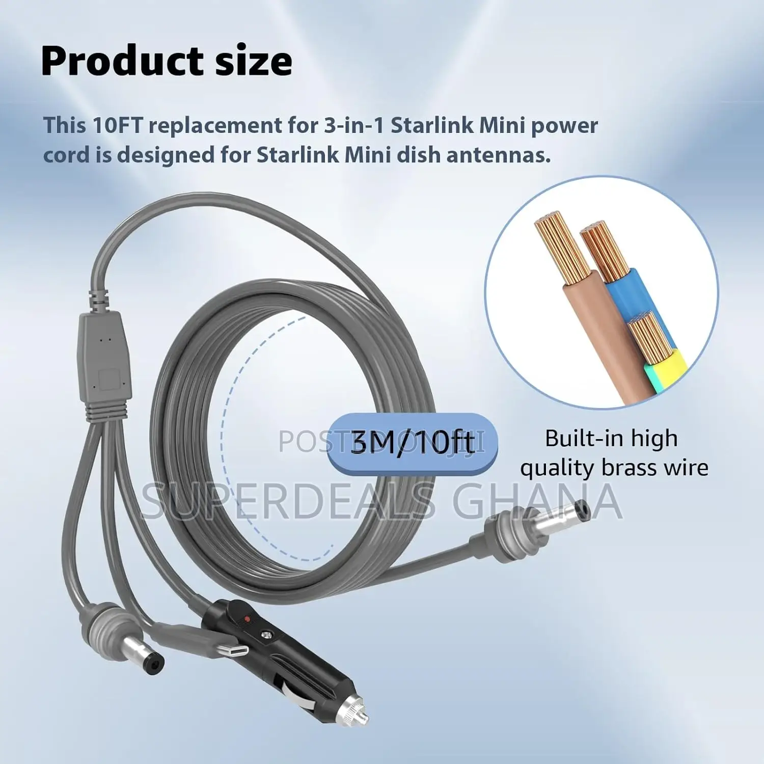 3 In 1 Starlink Mini Cable For Car