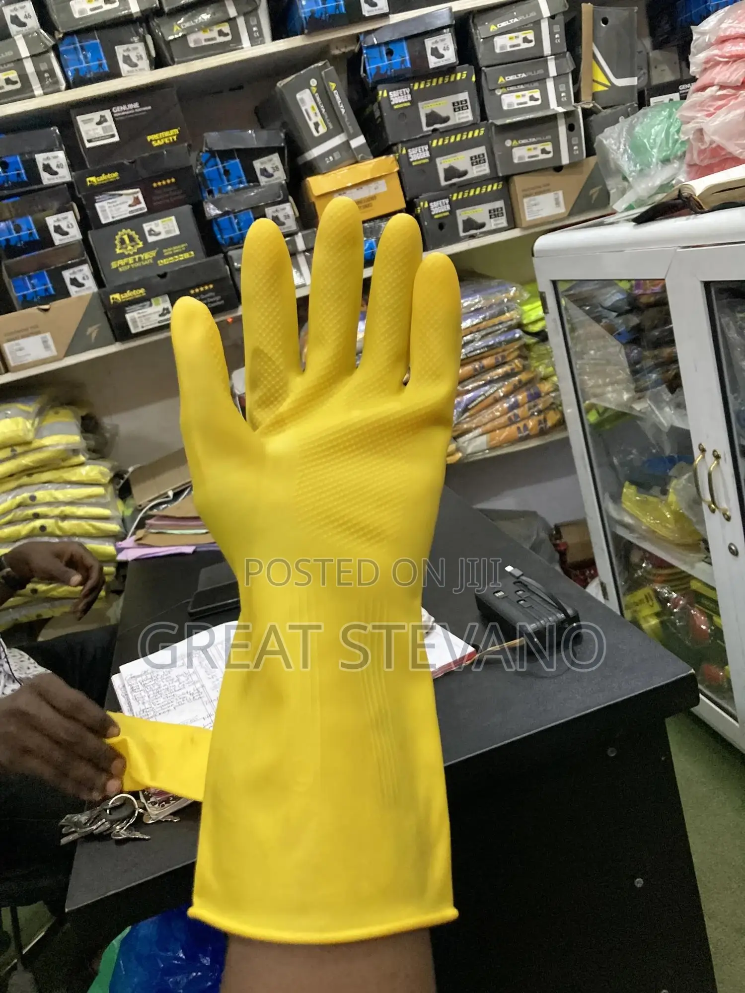 Yellow PVC Hand Gloves