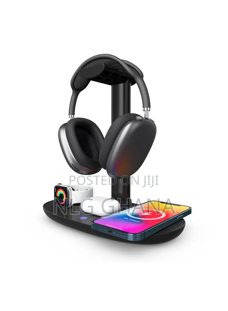4-in-1 Wireless Charger Headset Hanger Qc 3.0 Charging Stati