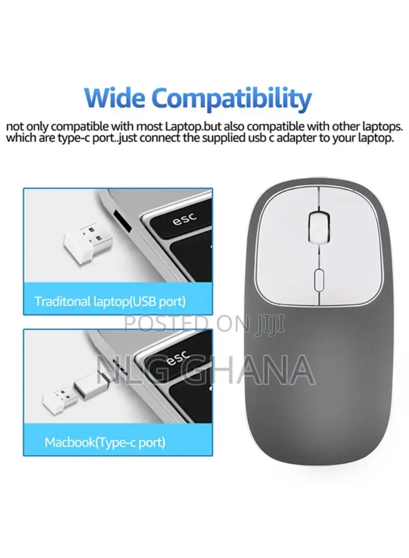 Aluminium Alloy Rechargeable 2.4g Wireless Optical Mouse