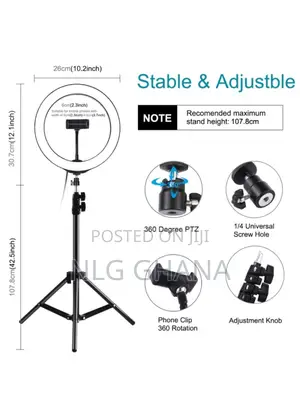 9.5-Inch Tripod Mount LED Ring Light Vlogging Video Tvx4476