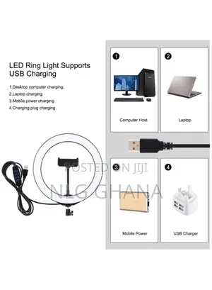 9.5-Inch Tripod Mount LED Ring Light Vlogging Video Tvx4476