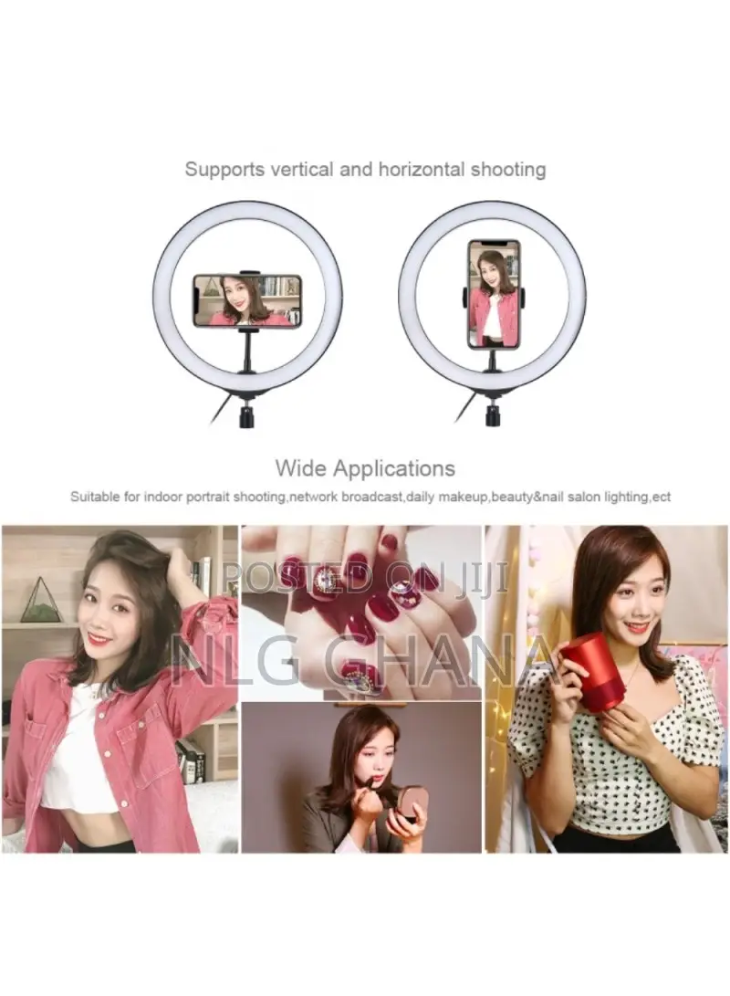 9.5-Inch Tripod Mount LED Ring Light Vlogging Video Tvx4476