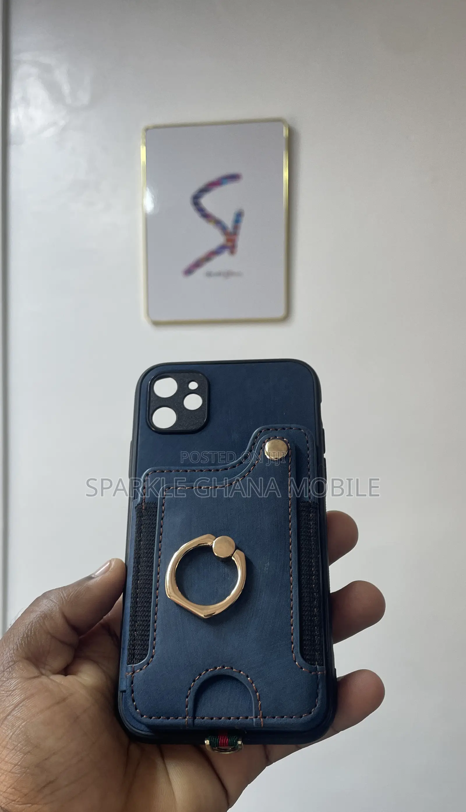 iPhone 11 (Calf Texture Magnetic Card Case) Back Case