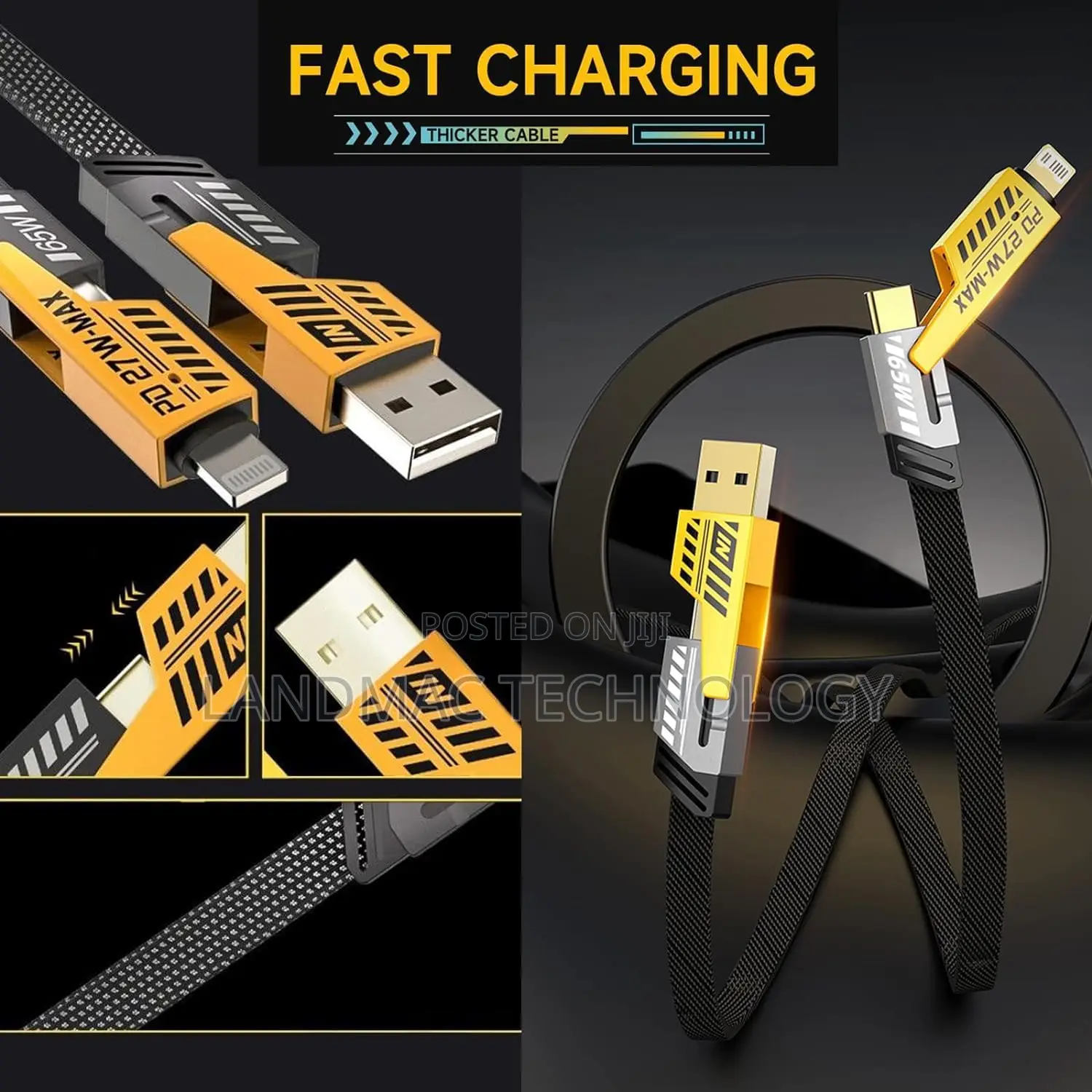 65w Fast Charging Cable(3.3ft),Zinc Alloy Charge Cable
