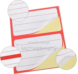 Red Self-Adhesive Package Delivery Stickers