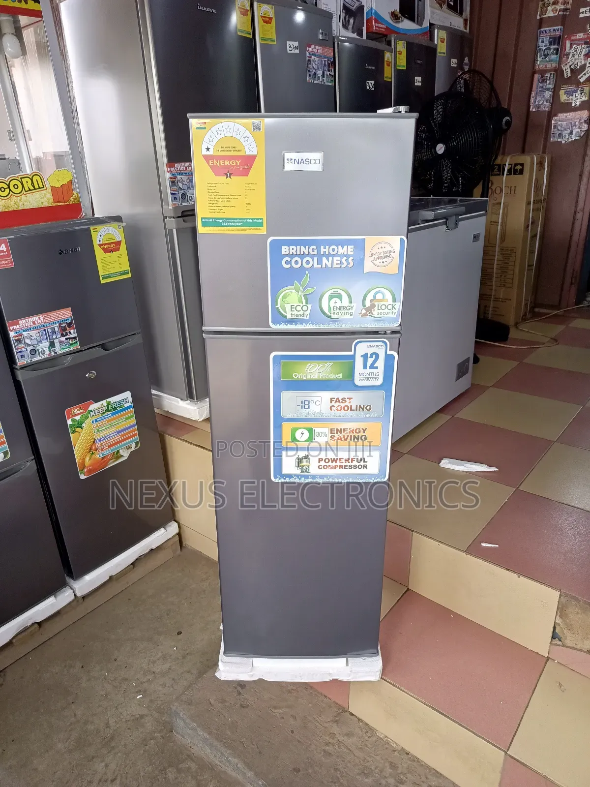 Quality Nasco Nasf2-13s (98ltrs Double Door Fridge.