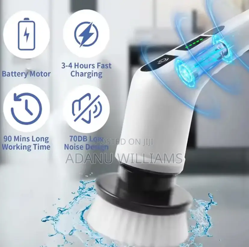 7in1 Multifunctional Electric Spin Brush for Bathtub Cars