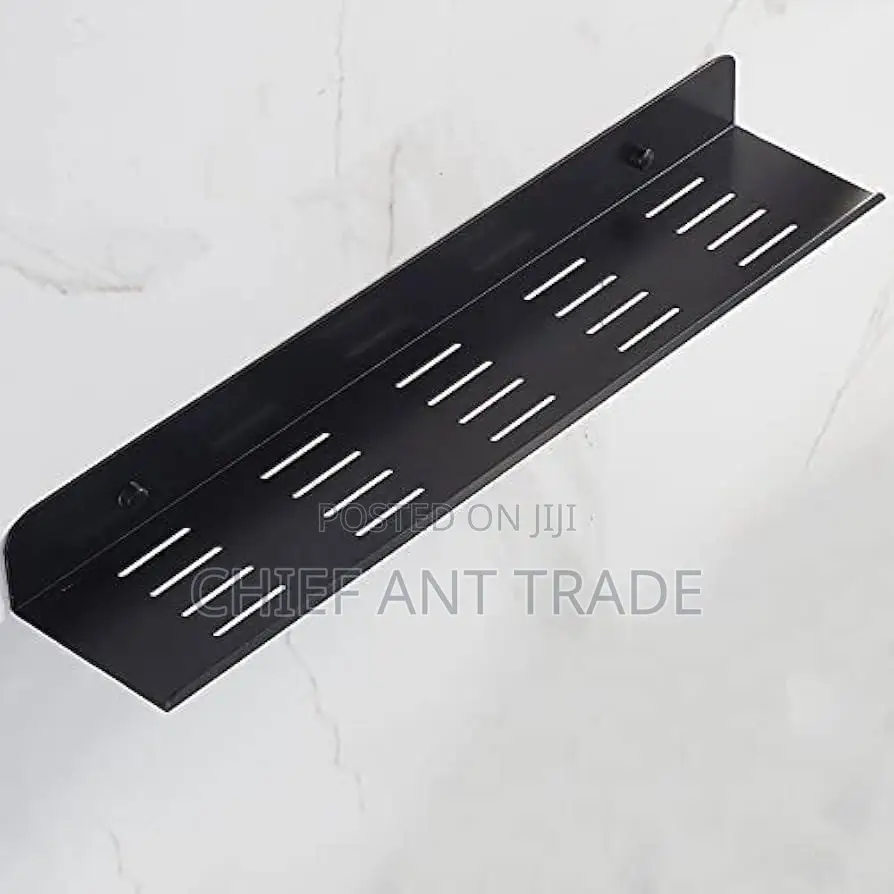 Black Bathroom Shelf. 60cm Jz0002