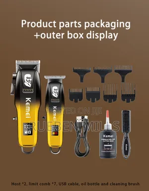 Latest 2 in 1 Combo Set Kemei Barbering Machine Hair Clipper