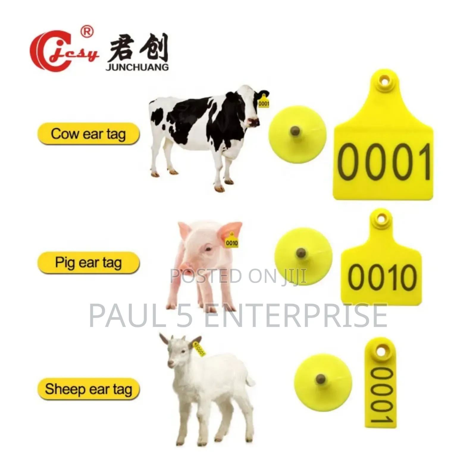 100pics Ear Tag for Cow, Goats and Pig Wholesale and Retail