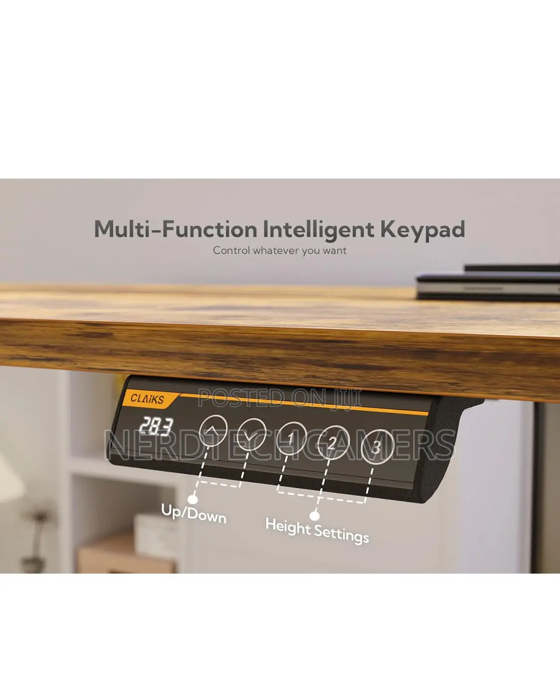 Clairks Electric Adjustable Height Stand Up Desk, 40x24