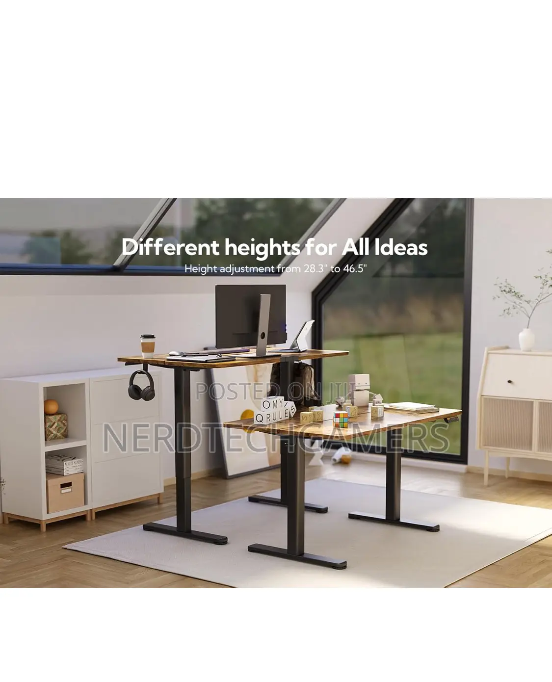 Clairks Electric Adjustable Height Stand Up Desk, 40x24