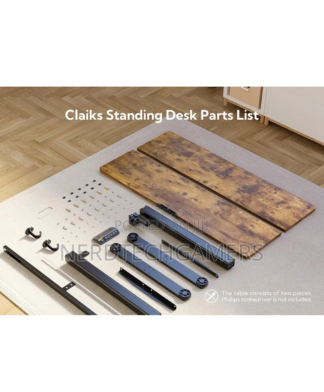 Clairks Electric Adjustable Height Stand Up Desk, 40x24