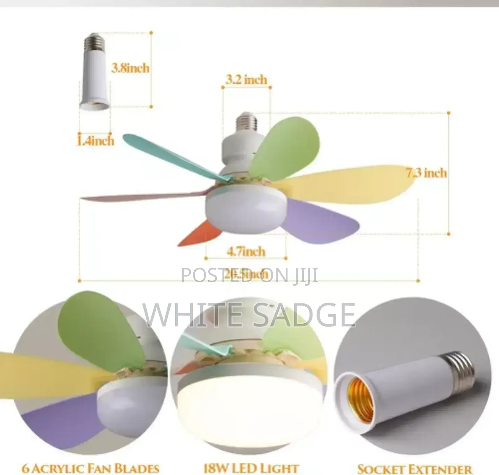 Durable Portable Fan Light