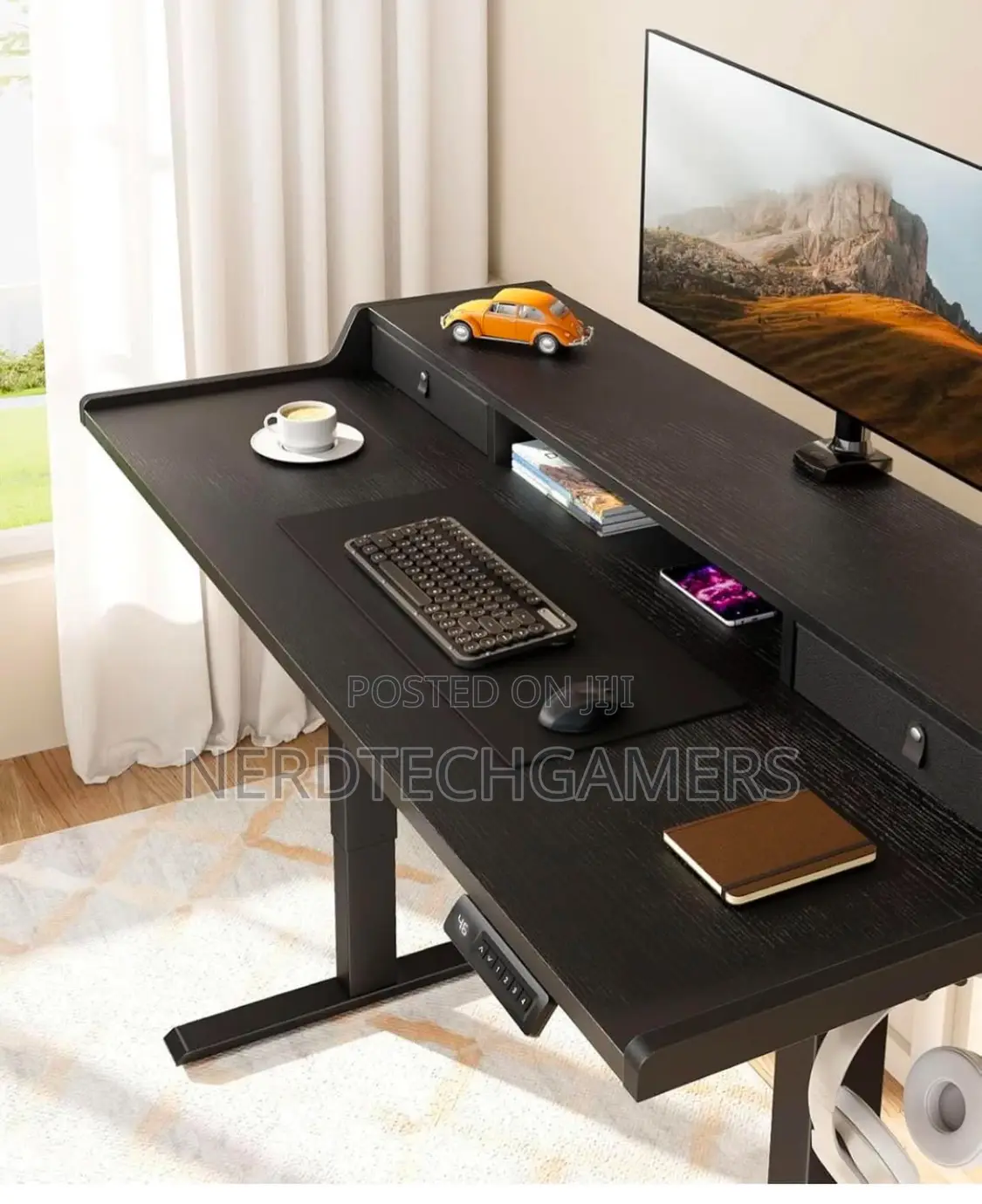 Ergear Electric Standing Desk With Drawers, 48′′ X 24′′Desk