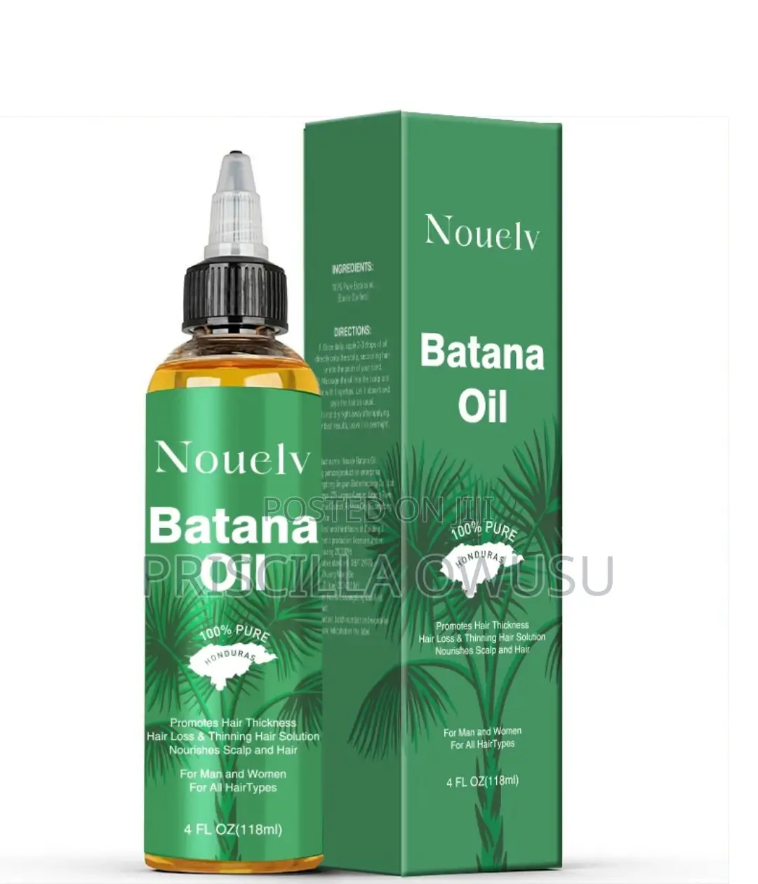Batana Oil 100% Pure Raw Natural Oil From Honduras