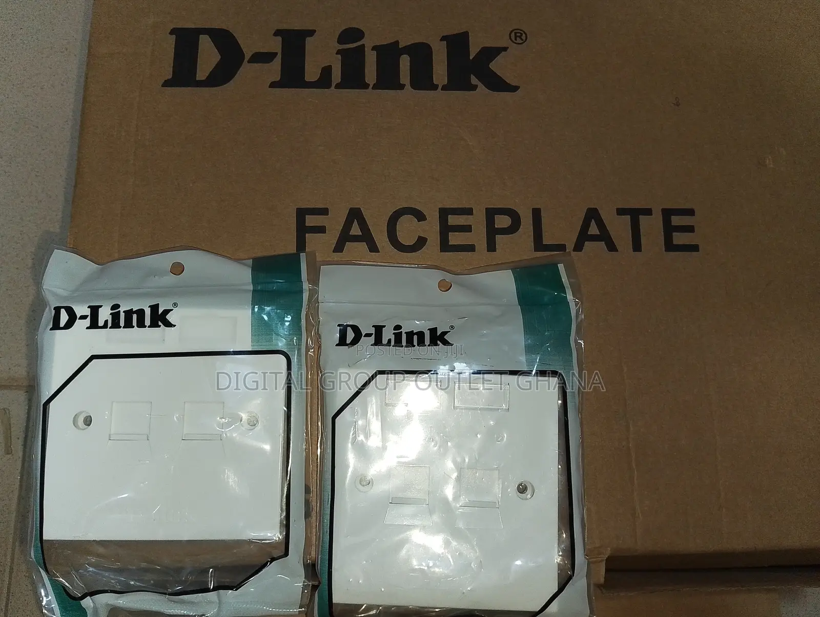 D-link Dual Ports Faceplate With Two Keystone Jack