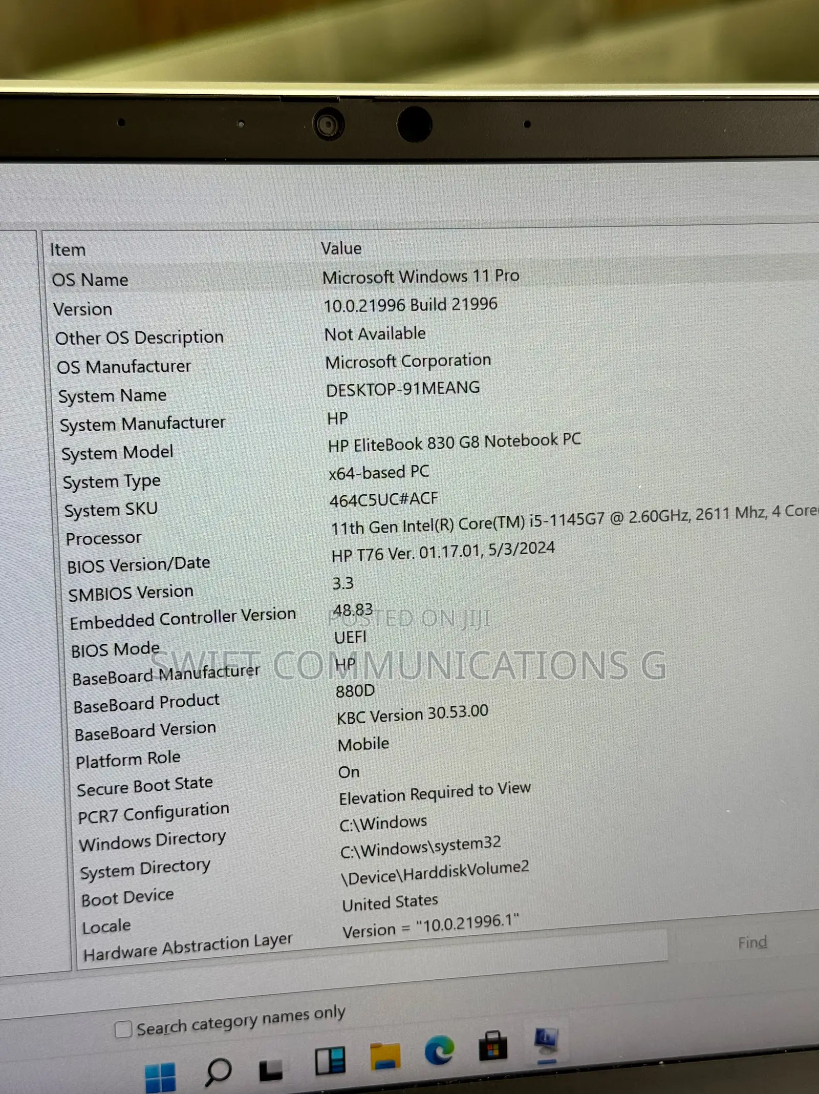Laptop HP EliteBook 830 G8 16GB Intel Core I5 SSD 256GB