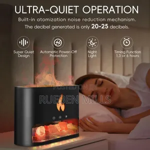 7 Colors Flame Light Natural Salt Rock Diffuser Humidifier