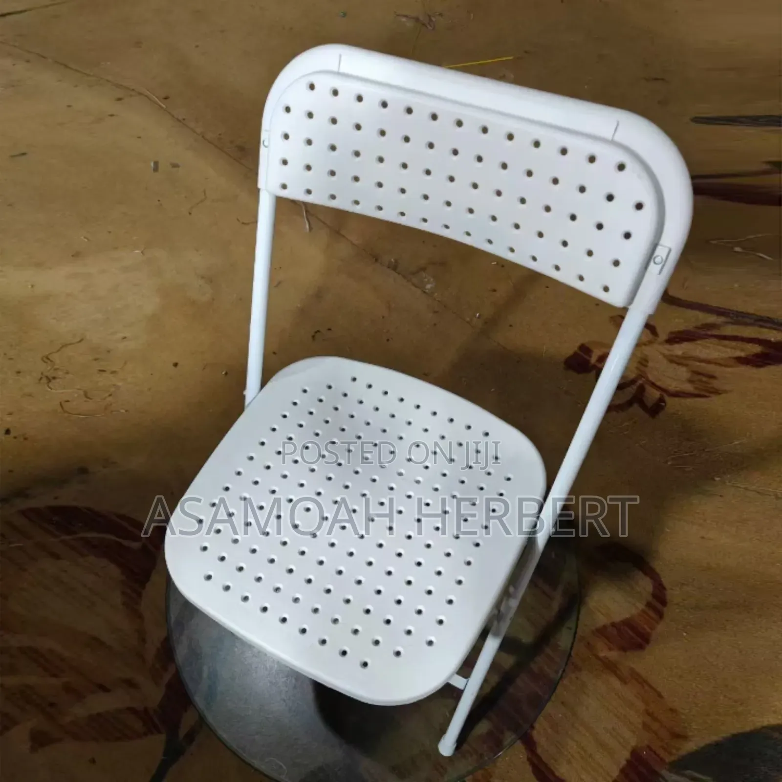 Flate Back Chair Red , White And Black