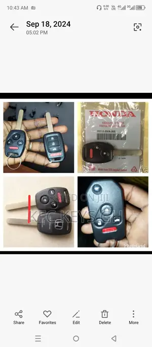Honda Civic Key New
